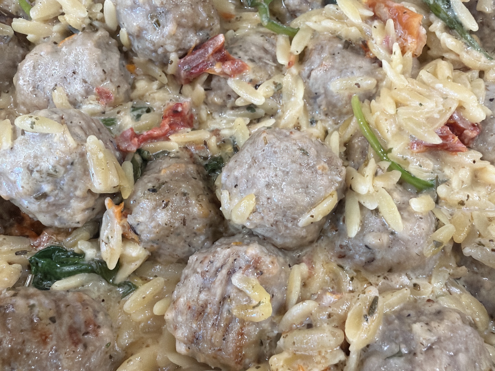 One-pan Creamy Orzo And Meatball Bake