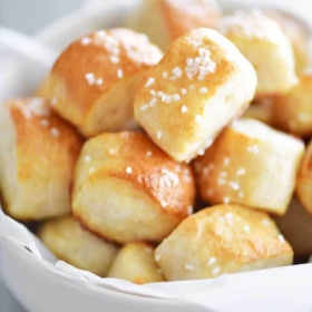 Two Ingredient Dough Pretzel Bites