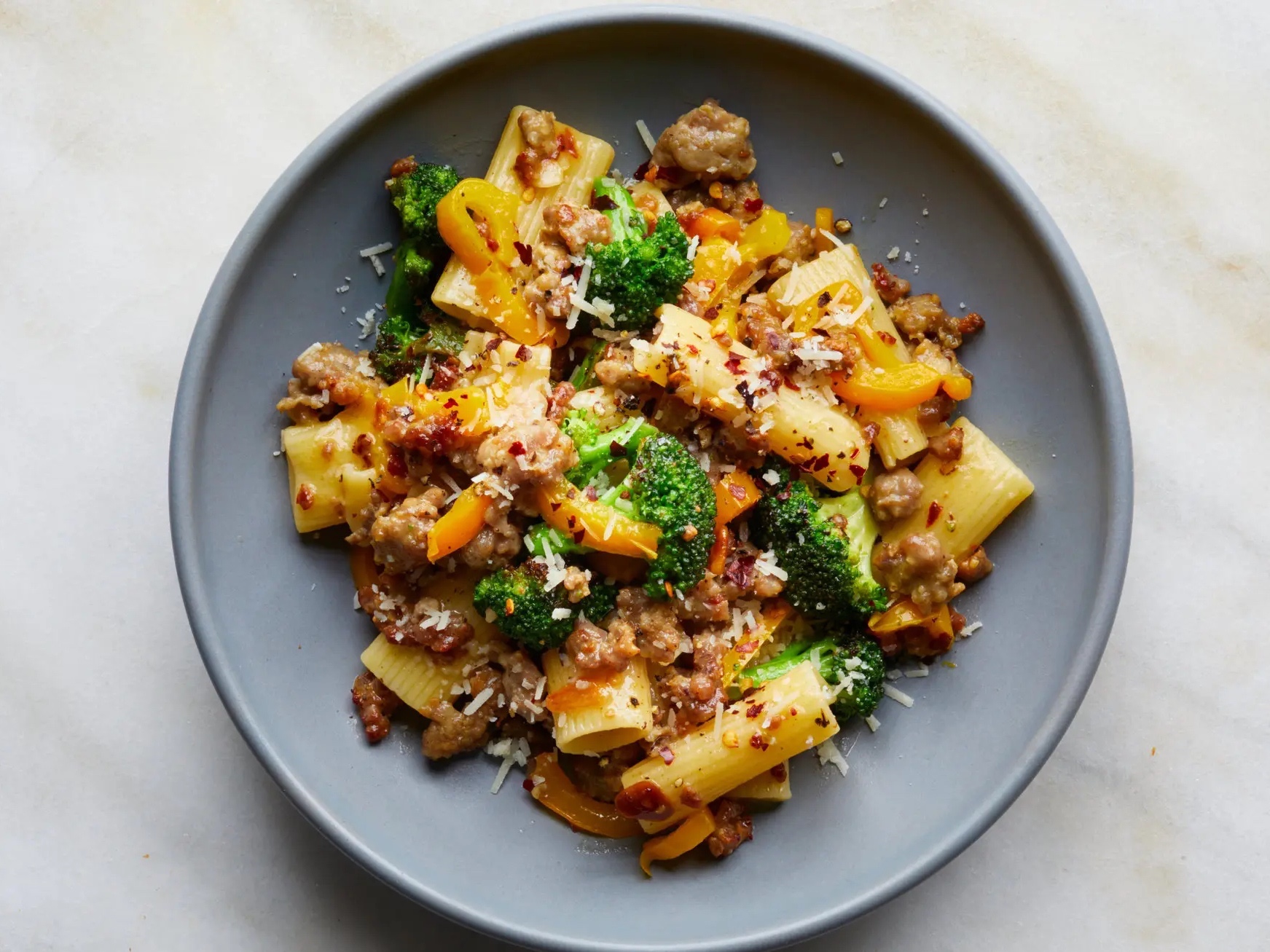 Sausage and Peppers Pasta with Broccoli