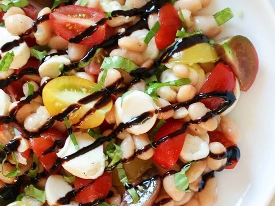 White Bean Caprese Salad