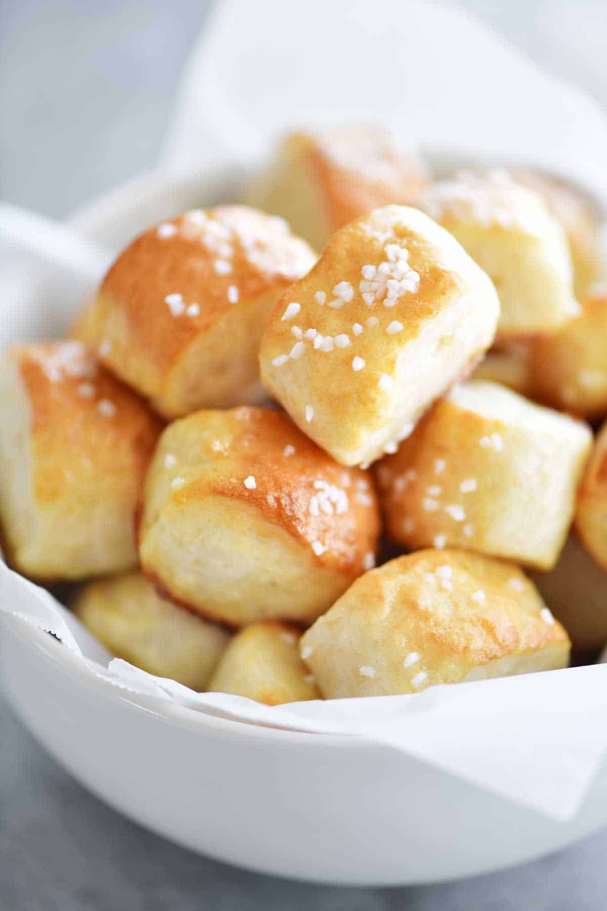 Two Ingredient Dough Pretzel Bites