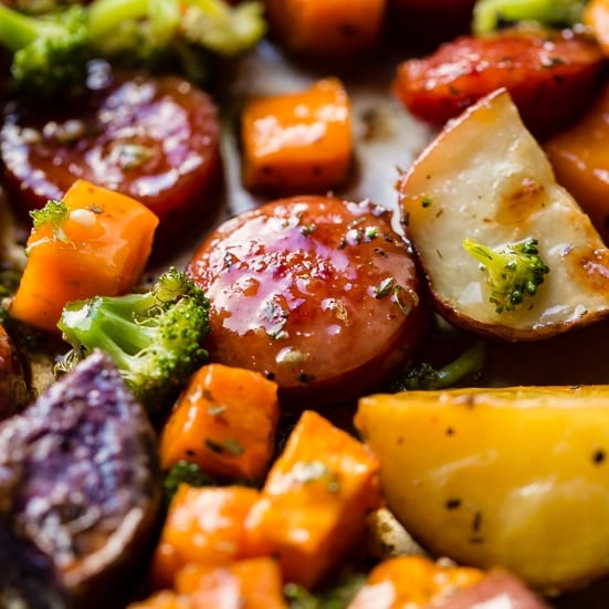 One Pan Honey Garlic Kielbasa