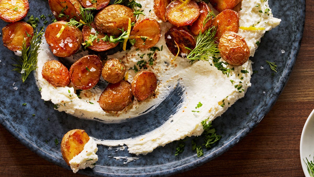 Whipped Feta Roasted Potatoes