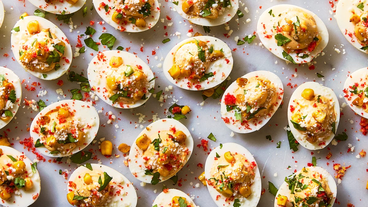 Mexican Street Corn Deviled Eggs